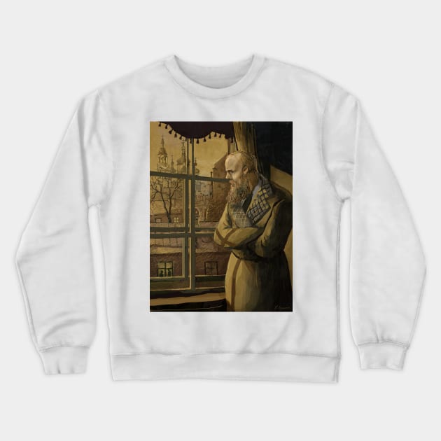 Fyodor Dostoevsky Crewneck Sweatshirt by argiropulo